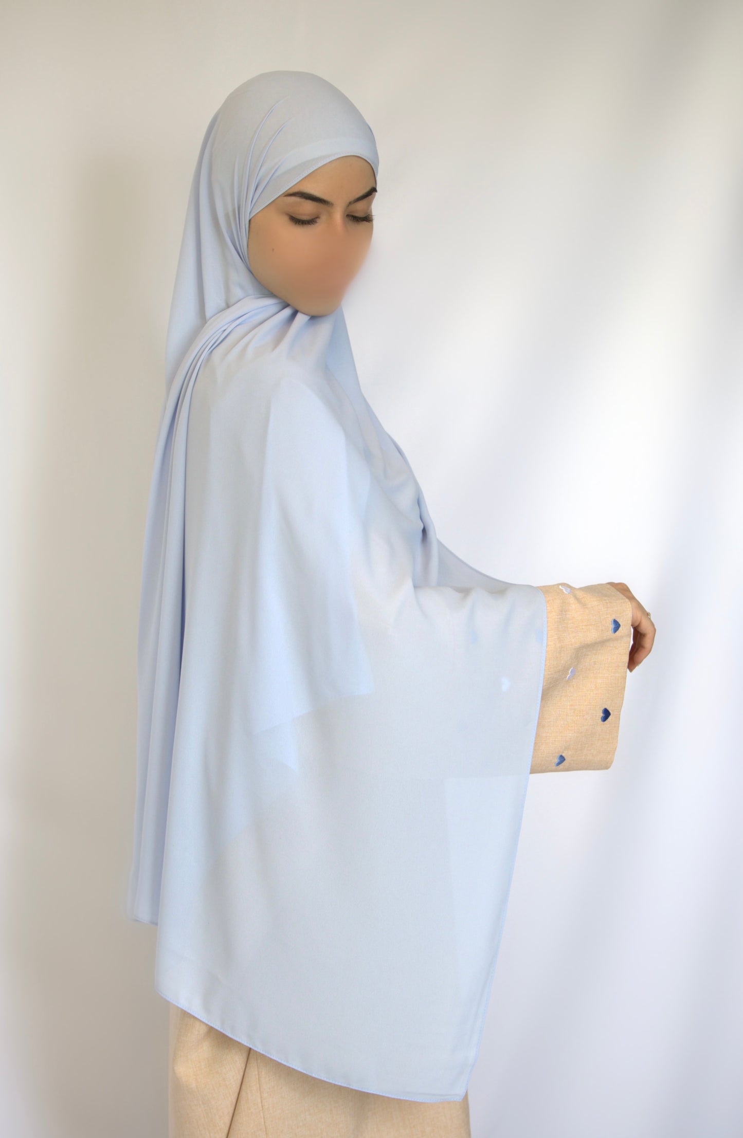 Premium Chiffon Hijab - Hellblau
