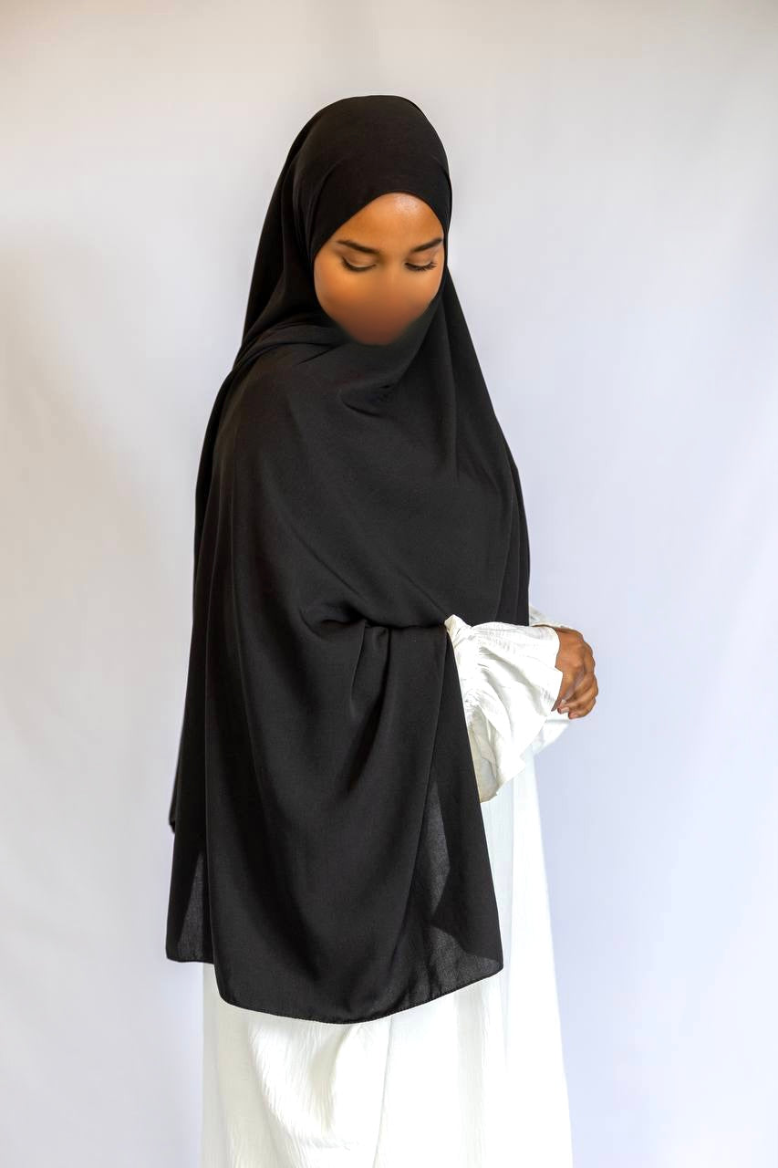 Premium Chiffon Hijab - Schwarz