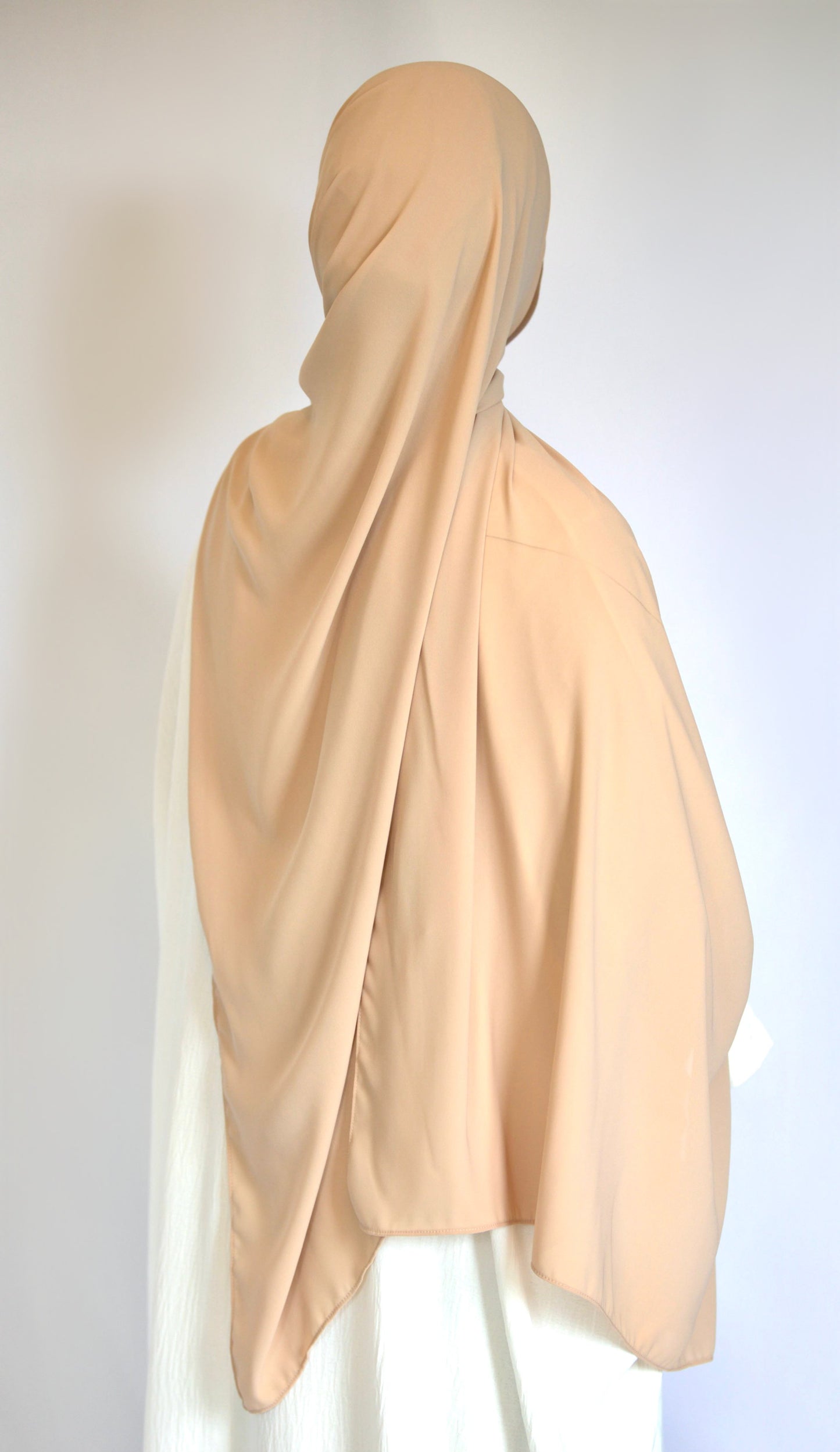 Premium chiffon hijab - Dark beige