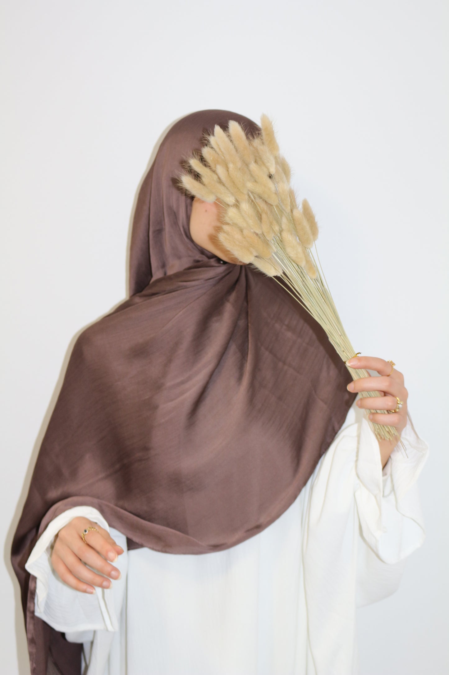 Satin Hijab - Schokolade
