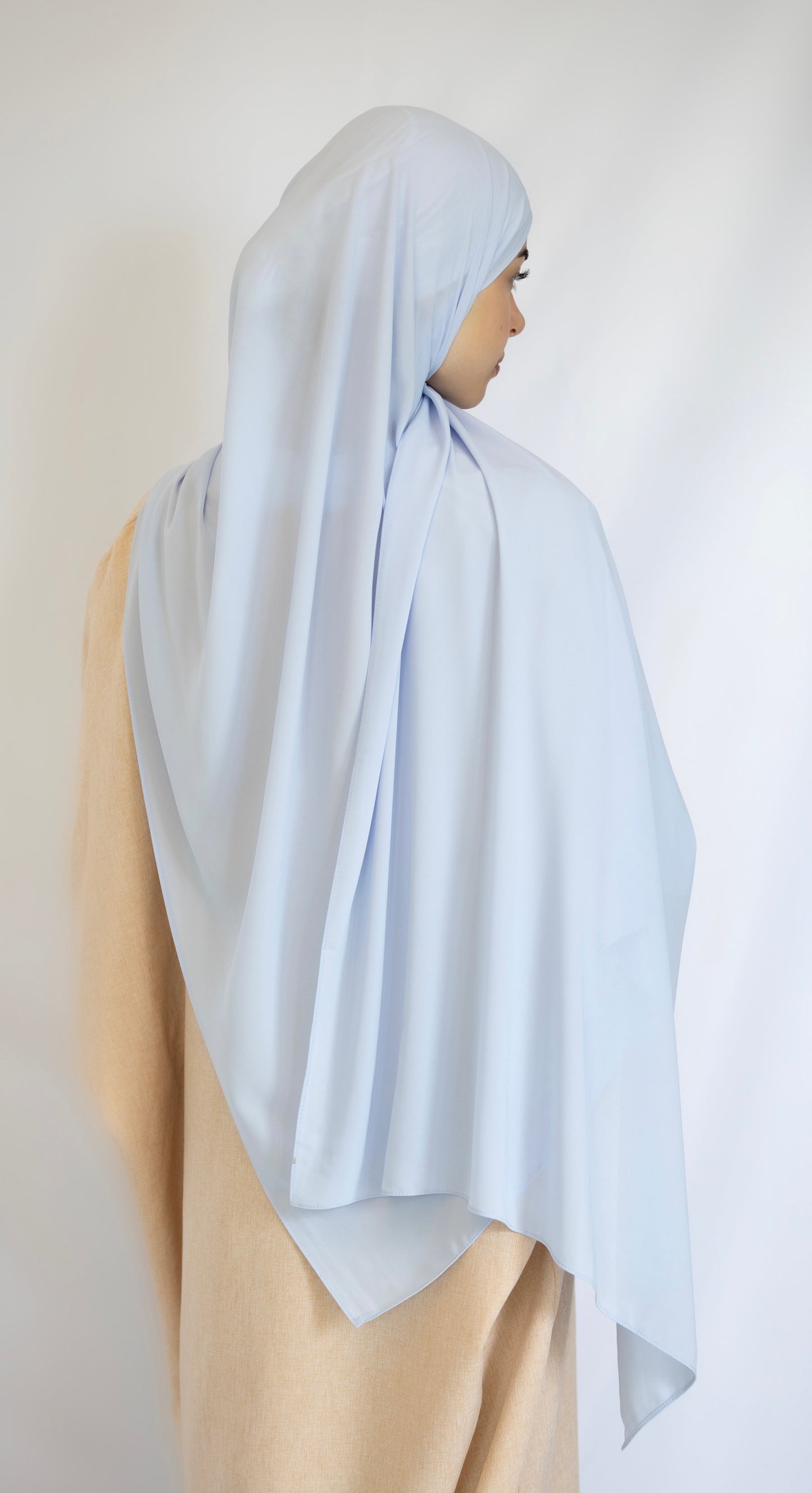 Premium Chiffon Hijab - Hellblau