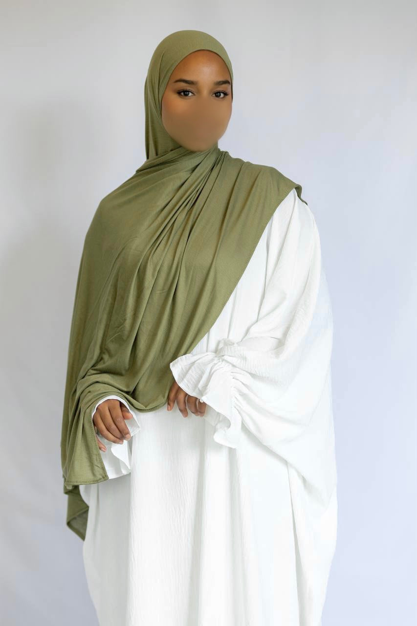 Jersey hijab - Olive green