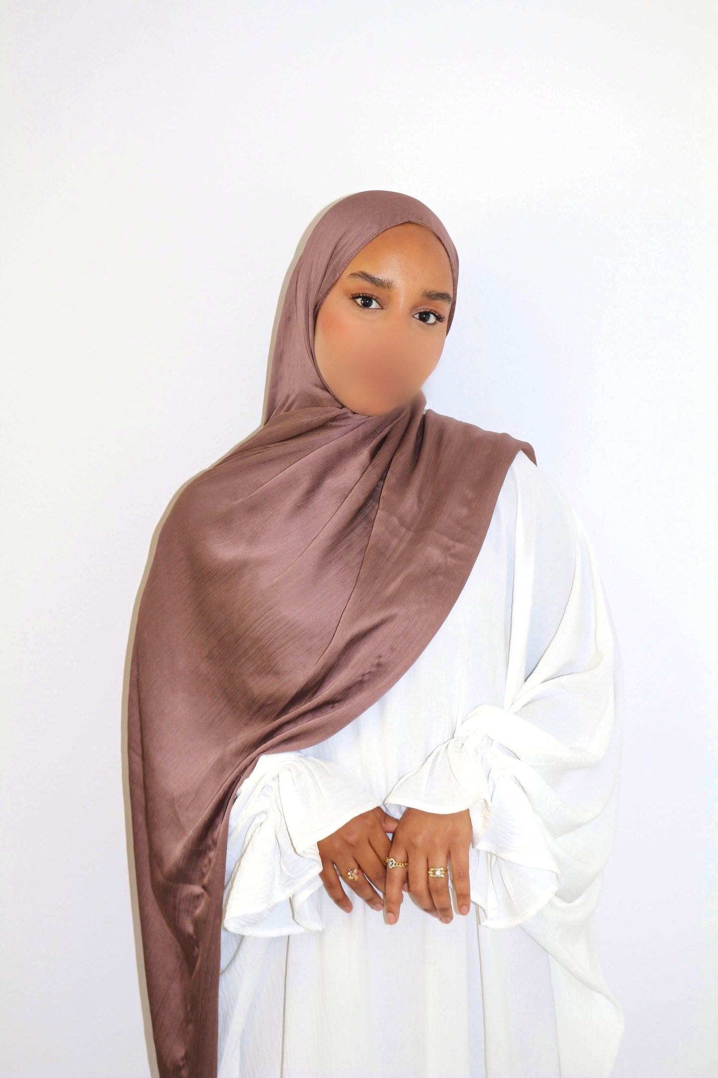 Satin hijab - Mauve