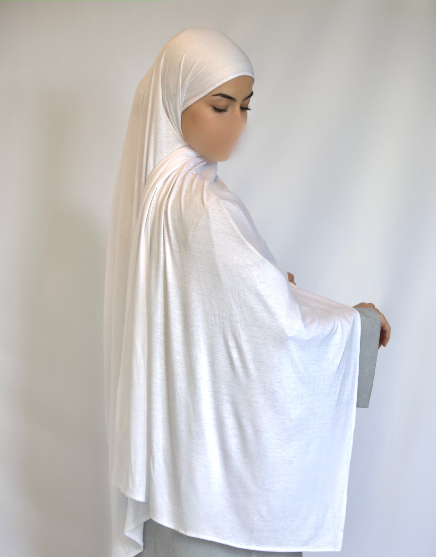 Jersey hijab - White