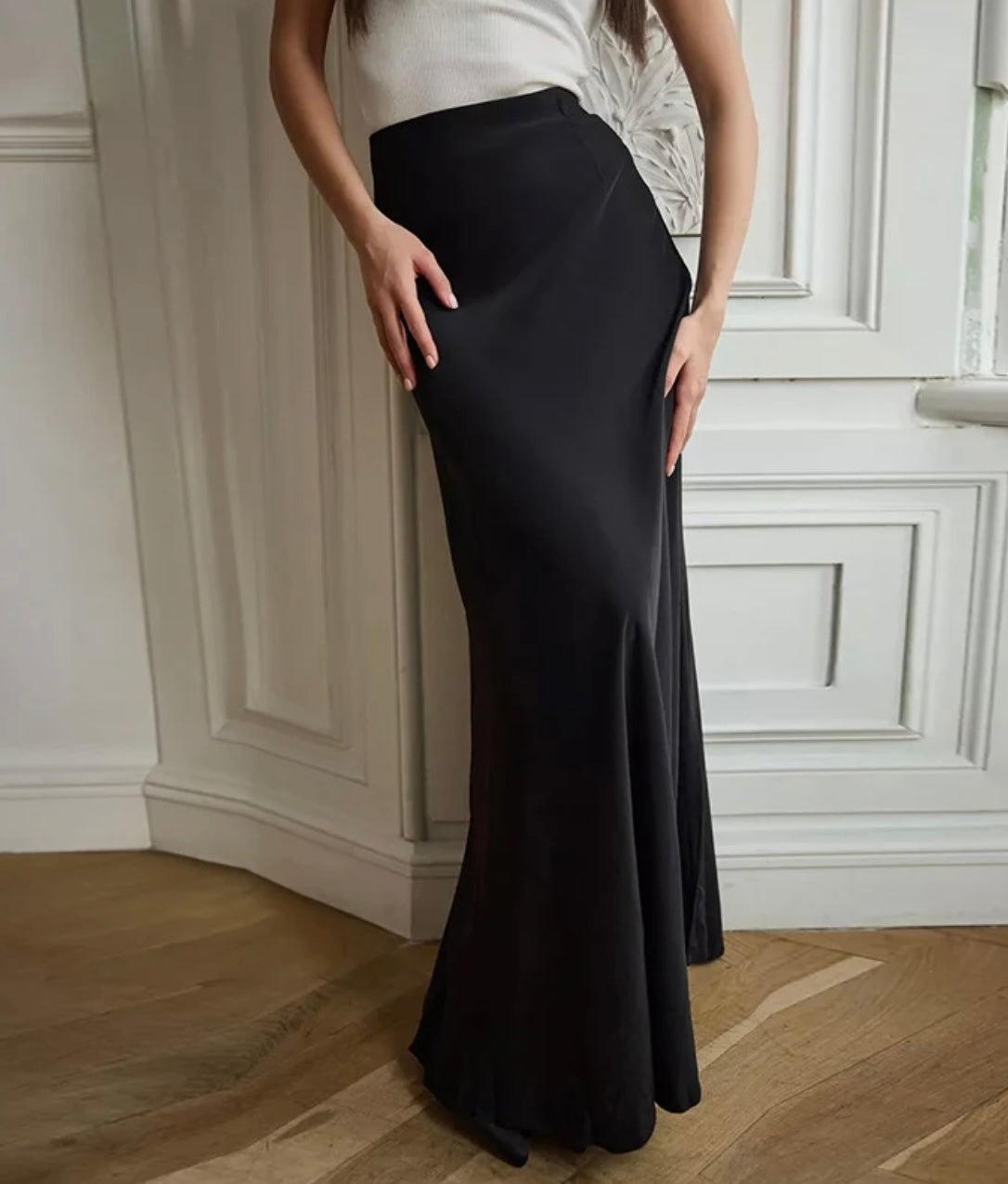 Maxi jupe en satin