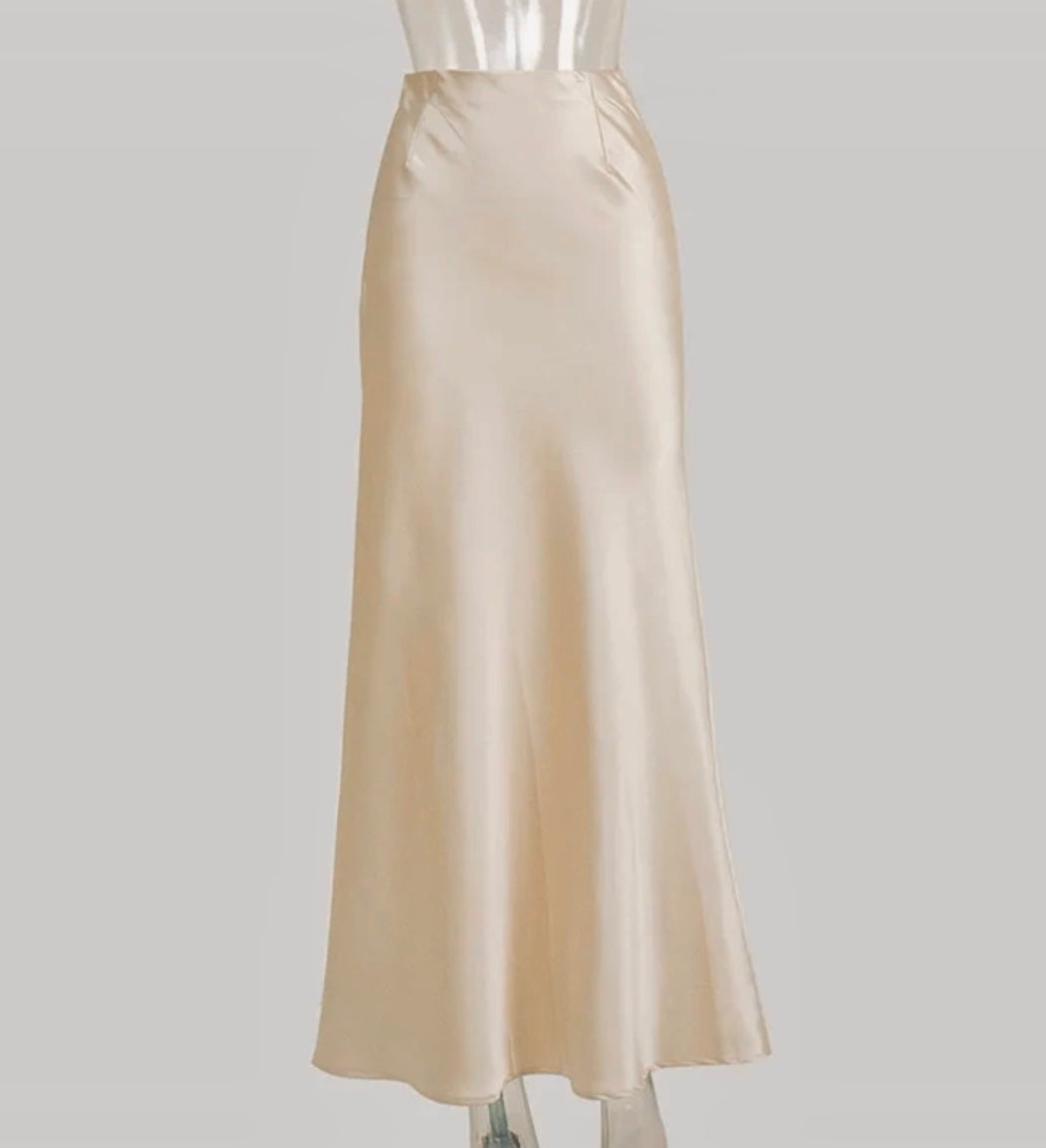 Maxi jupe en satin