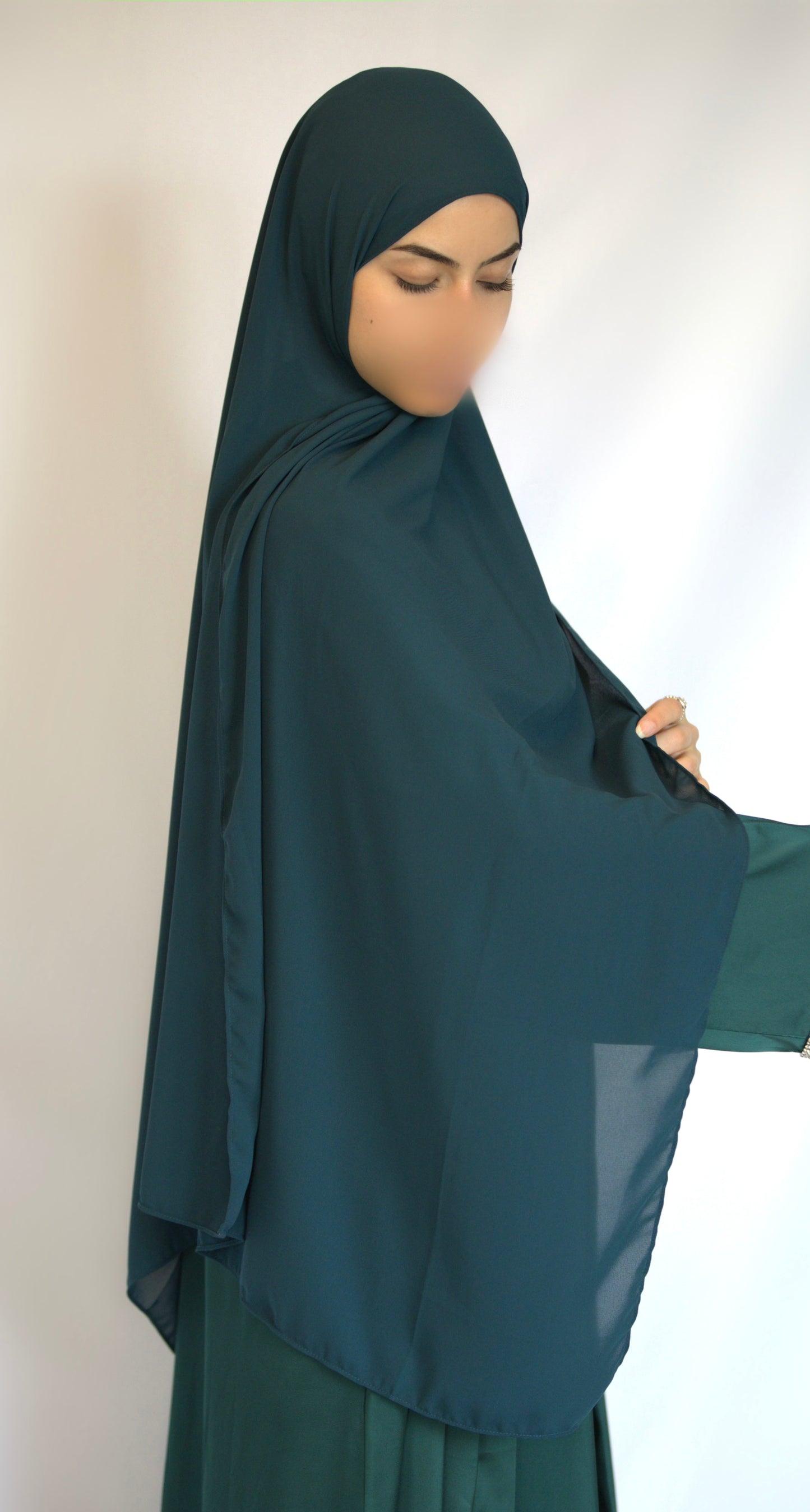 Premium chiffon hijab - Dark green