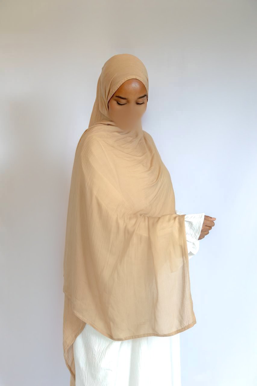 Modal Hijab - Dunkelbeige