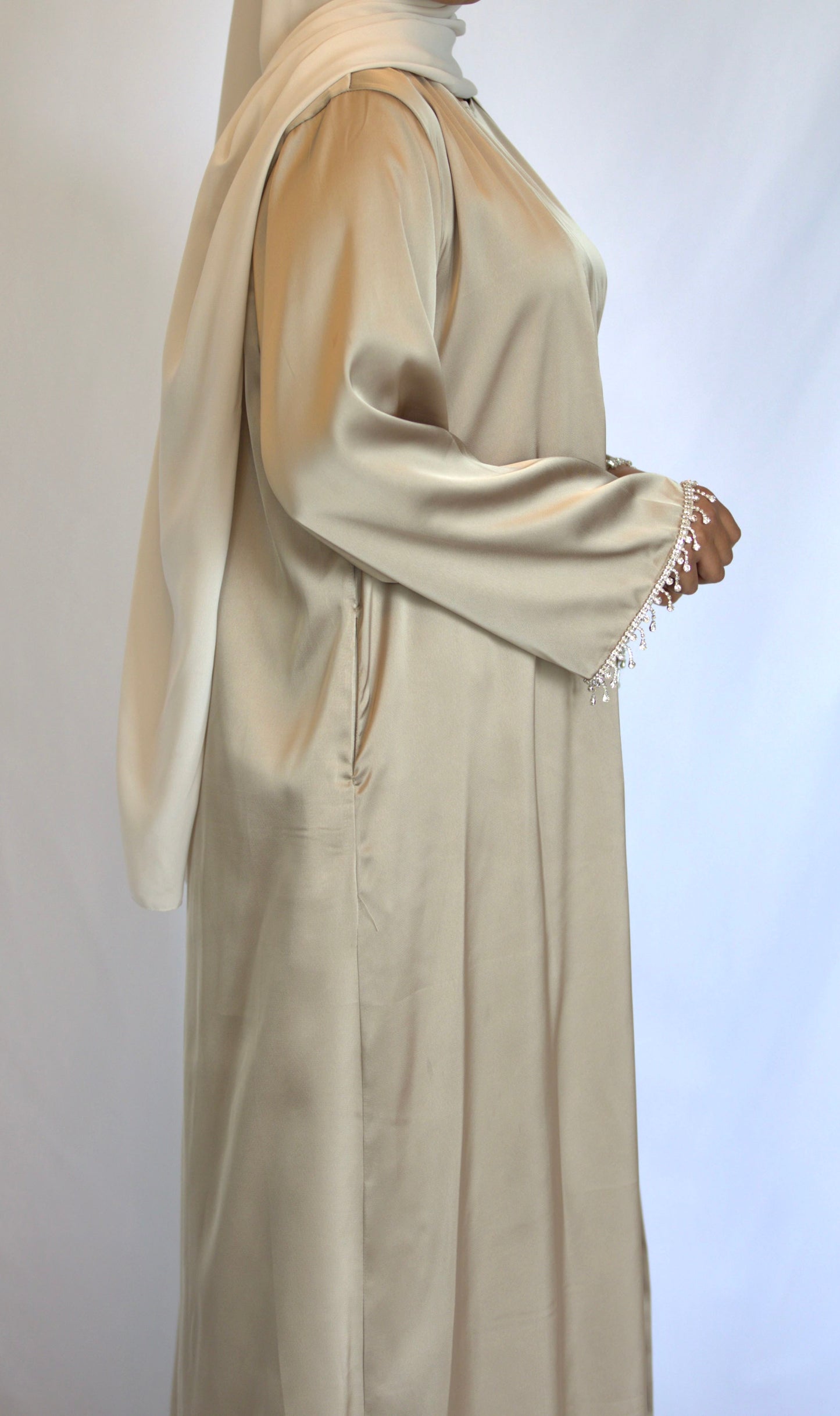 Abaya Diamant 3-pièces - Beige