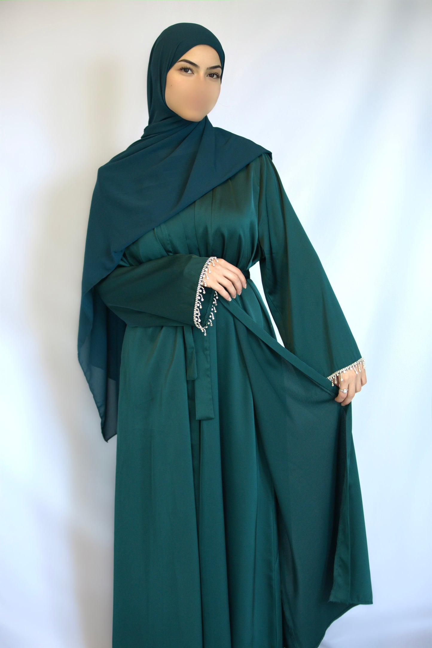 Abaya Diamant 3-teilig - Grün