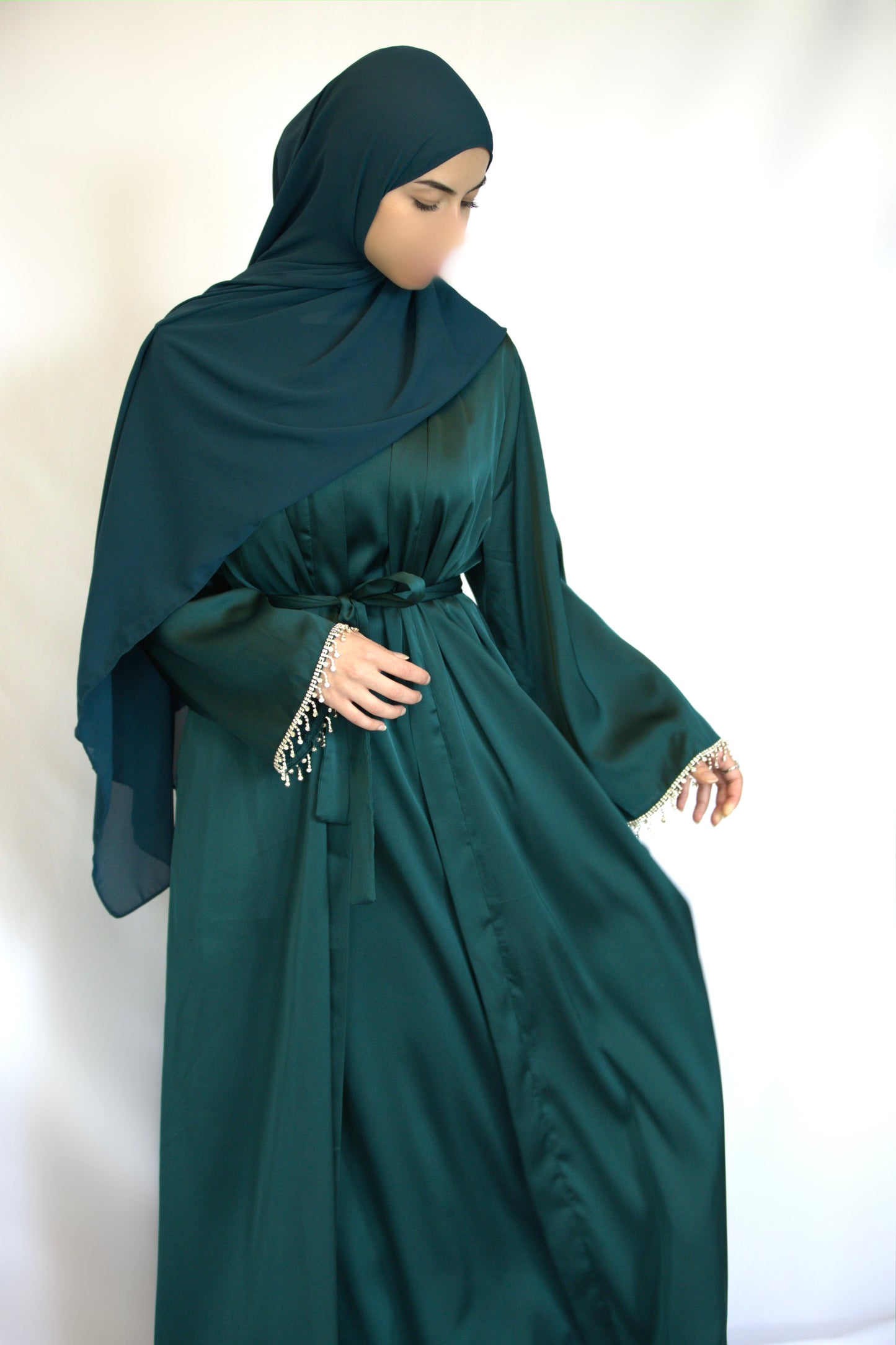 Abaya Diamant 3-teilig - Grün