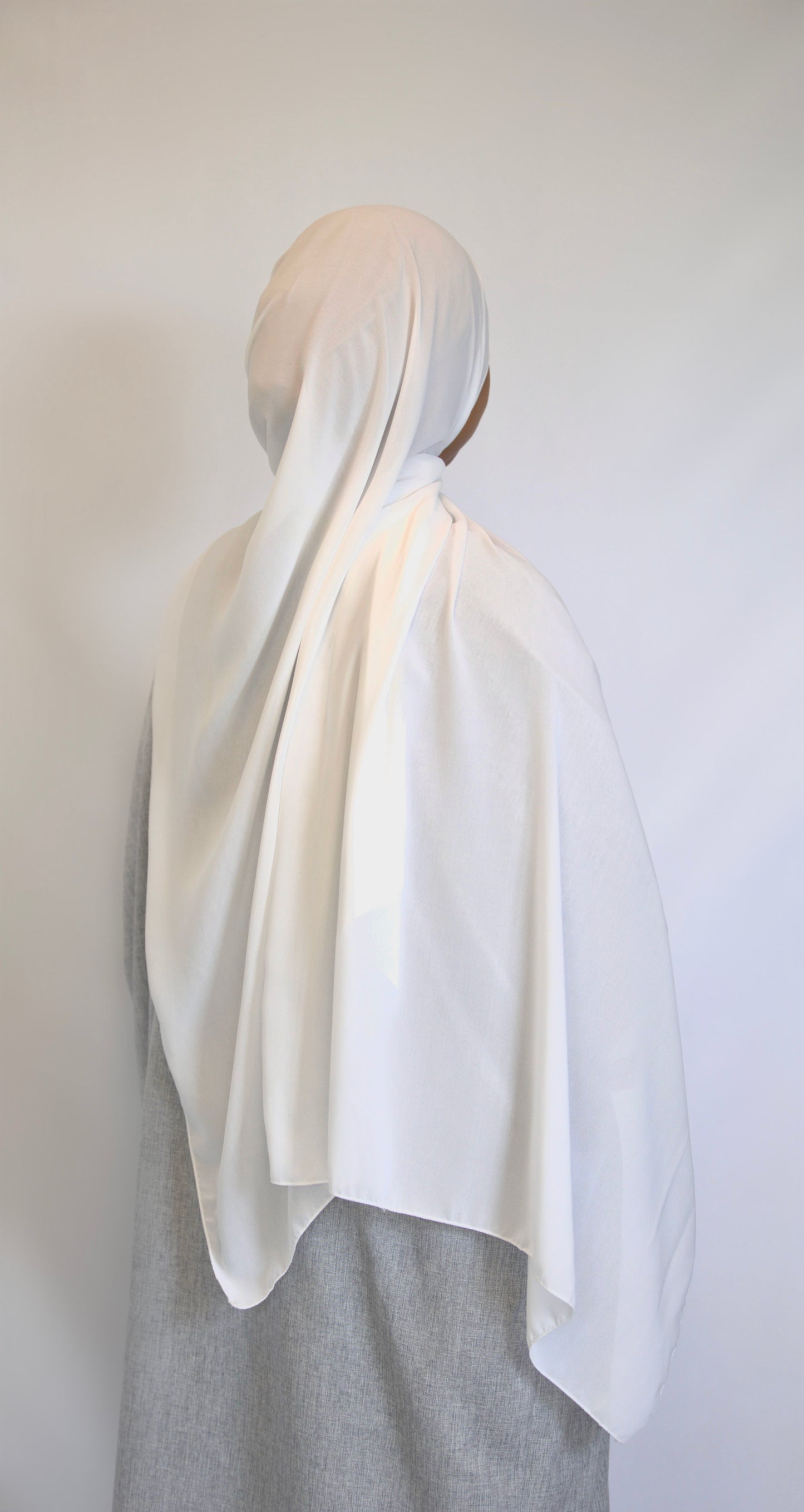 Premium chiffon hijab - White