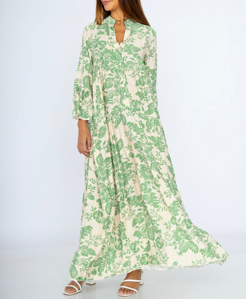 Maxi-robe à motifs floraux