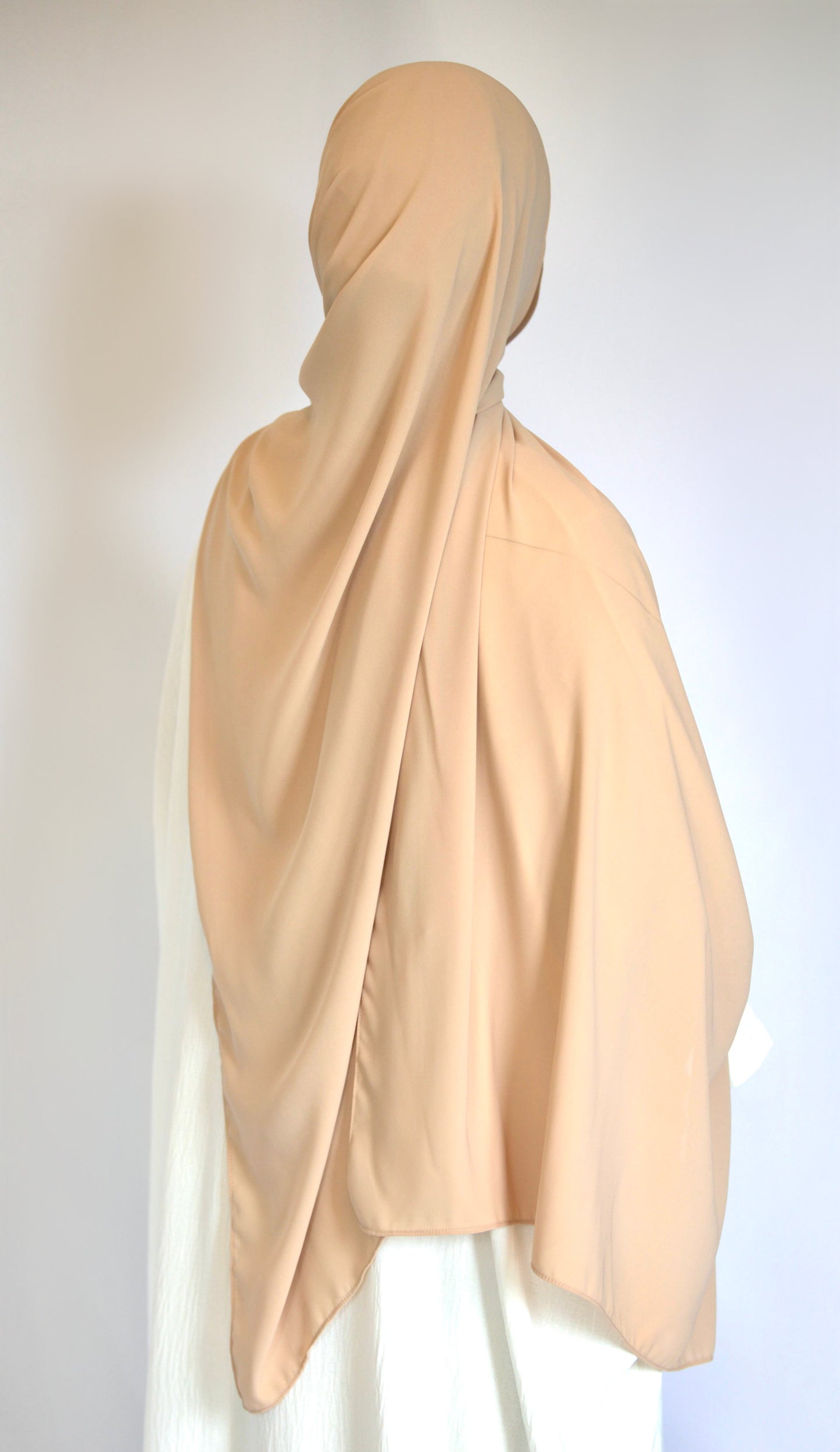 Premium Chiffon Hijab - Dunkelbeige