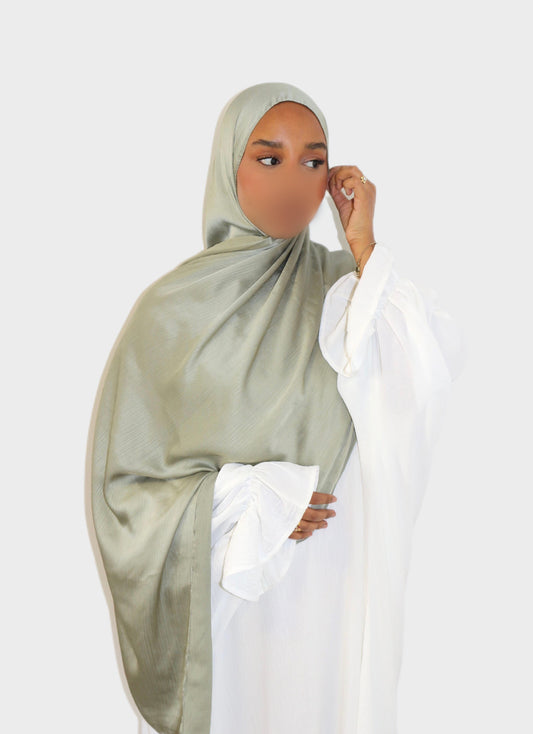 Satin Hijab - Grün