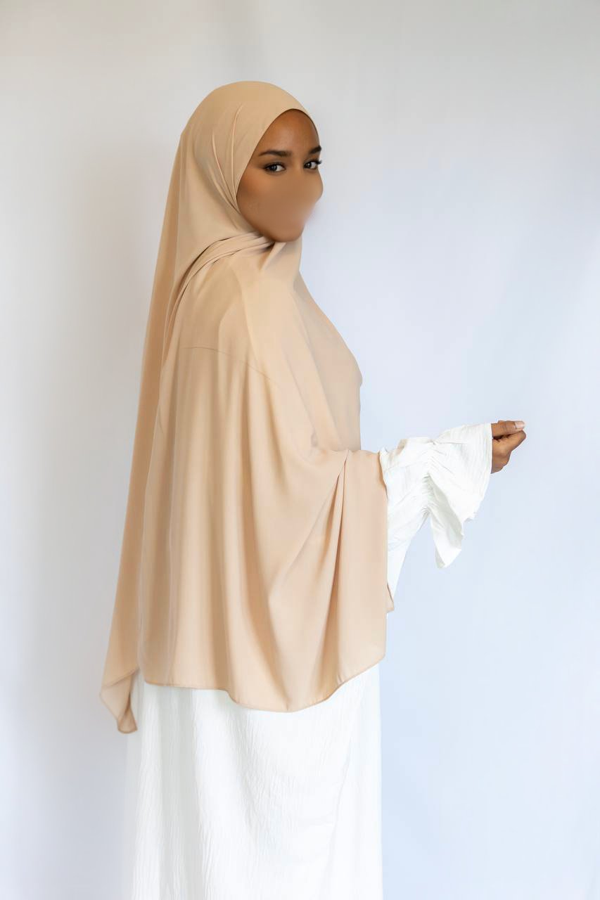 Premium Chiffon Hijab - Dunkelbeige