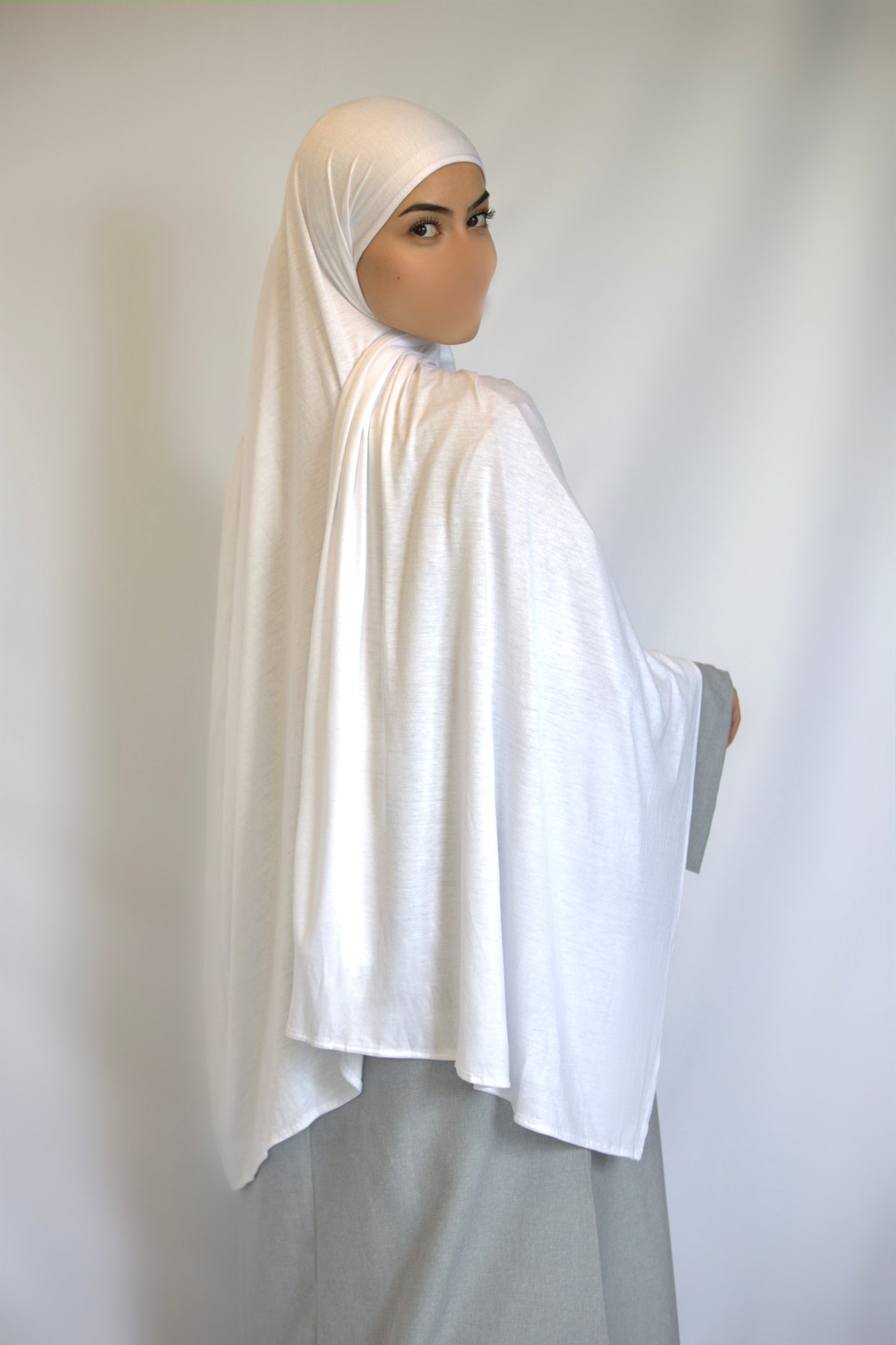 Jersey hijab - White