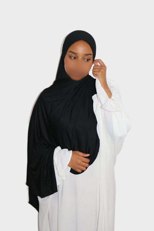 Jersey Hijab - Schwarz